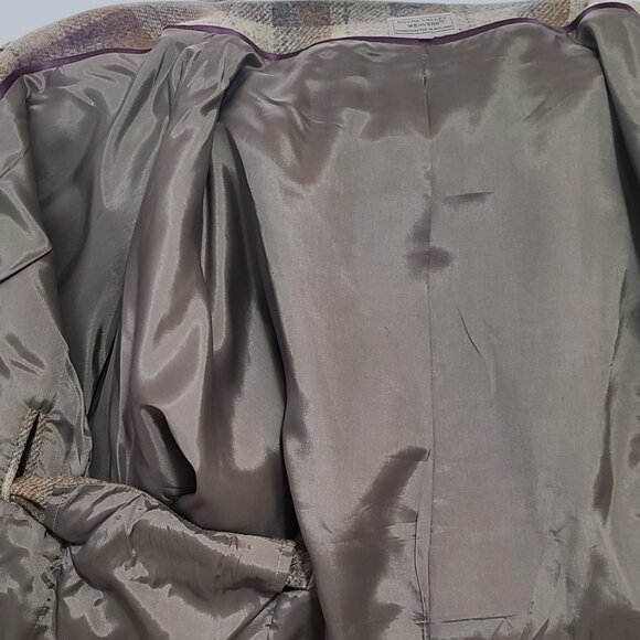 BOYNE VALLEY WEAVERS Plaid Wool Jacket/Cape – Made in Ireland, Pure Elegance! - Picture 7 of 7